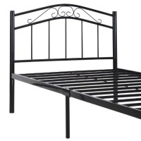 Modway Townhouse Modern Farmhouse Metal Twin Platform Bed In Black