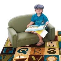 Brand New World Furniture Fi2S100 Brand New World Toddler Enviro-Child Upholstery Sofa, Sage