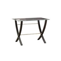 Monarch Specialties Bentwood Magazine Table With Tempered Glass, Cappuccino