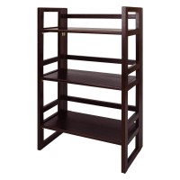 Casual Home 3-Shelf Folding Student Bookcase (2075 Wide)-Espresso