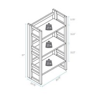Casual Home 3-Shelf Folding Student Bookcase (2075 Wide)-Espresso