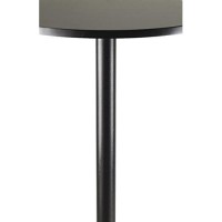 Winsome Obsidian Pub Table Round Black Mdf Top With Black Leg And Base - 23.7-Inch Top, 39.76-Inch Height