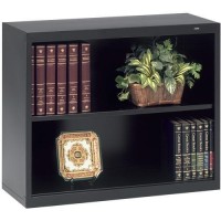 Tennsco Welded Bookcase - 34.5 X 13.5 X 28 - Steel - 2 X Shelf(Ves) - Black