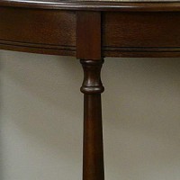 Decor Therapy Simplify Half Round Accent Table, Walnut, 2825W 118D 2825H