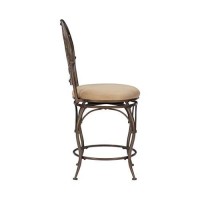 Powell Company Big And Tall Scroll Circle Back Powell Stool, Counter Height, Bronzebeige