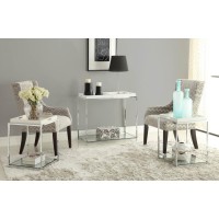 Convenience Concepts Palm Beach Coffee Table With Shelf And Removable Trays, White
