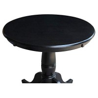 International Concepts 30 Round Dining Table In Black