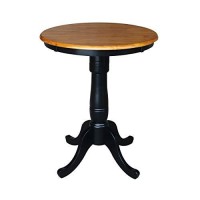 International Concepts 30 Round Counter Height Dining Table In Black