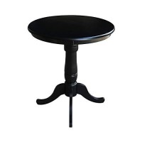 International Concepts 30 Round Counter Height Dining Table In Black