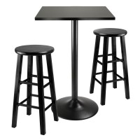 Winsome Obsidian 3-Piece Pub Table Set