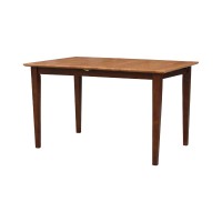 International Concepts Dining Table, Butterfly Extension With Shaker Style Leg, Cinnamonespresso