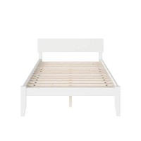 Afi Orlando Full Platform Bed With Open Footboard And Turbo Charger In White