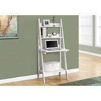 Monarch Specialties Ladder Desk-Bookcase-Wall Bookshelf-Stand Shelf, 61 H