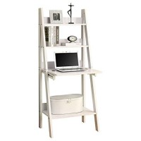 Monarch Specialties Ladder Desk-Bookcase-Wall Bookshelf-Stand Shelf, 61 H