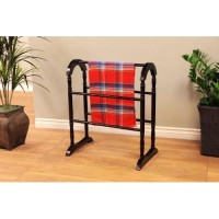 Frenchi Home Furnishing Quilt Rack, Dark Cherry