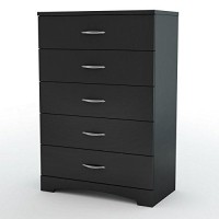 South Shore Step One 5-Drawer Dresser Gray Oak With Matte Nickel Handles