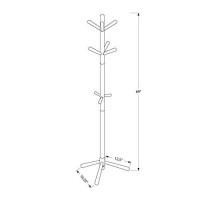 Coat Rack - 69H / White Wood Contemporary Style