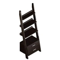 Monarch Specialties , Bookcase, Ladder With 2-Storage Drawers, Cappuccino, 69H