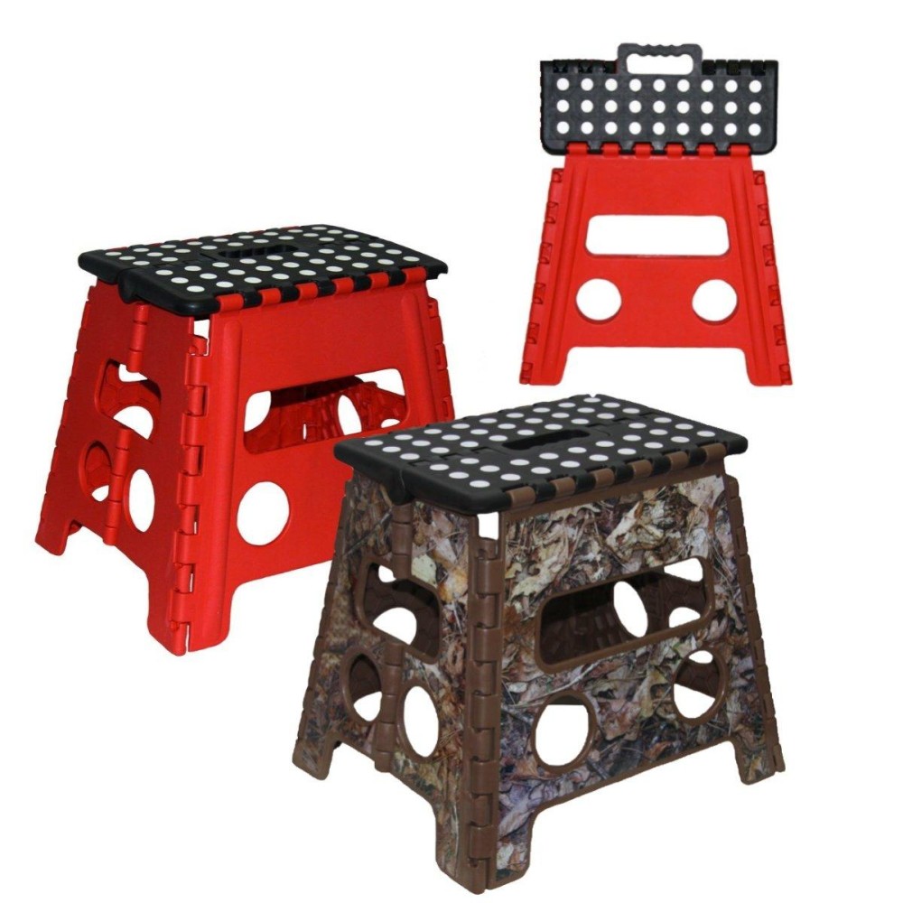 Grip Foldable Step Stool Red