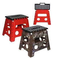 Grip Foldable Step Stool Red