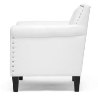 Baxton Studio Fba_Bbt5114-White-Cc Armchair, 29 X 29 X 3225