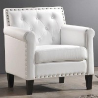 Baxton Studio Fba_Bbt5114-White-Cc Armchair, 29 X 29 X 3225