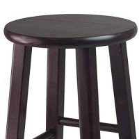 Winsome Bar Stool With Square Legs, 29-Inch, Espresso, Set Of 2
