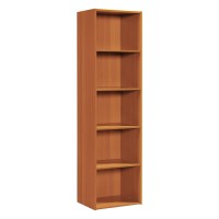 Hodedah Import 5 Shelve Bookcase Cabinet, Cherry