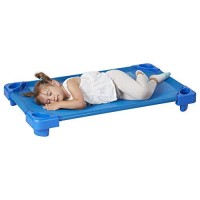 Ecr4Kids-Elr-16114 Toddler Naptime Cot, Stackable Daycare Sleeping Cot For Kids, 40 L X 23 W, Ready-To-Assemble, Blue (Set Of 6)