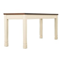 Signature Design By Ashley Whitesburg Cottage Rectangular Dining Bench, Brown & Antique White