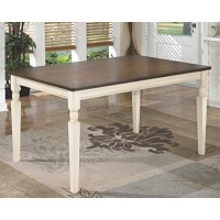 Signature Design By Ashley Whitesburg Cottage Dining Table, Seats Up To 6, Brown & Antique White