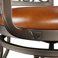 Powell Company Big And Tall Copper Stamped Back Barstool With Arms Bar Stool, Bronze