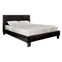 Furniture Of America Lauren Leatherette Upholstered Platform Bed, Full, Dark Espresso