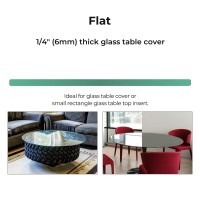 Fab Glass And Mirror Round Glass Table Top, 23 Inch, Clear