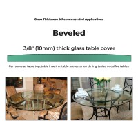 36 Inch Round Glass Table Top 3/8 Thick Tempered Beveled Edge By Fab Glass And Mirror