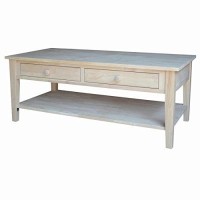 International Concepts Spencer Coffee Table, Unfinished