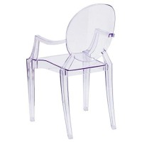 Flash Furniture Ghost Chair With Arms In Transparent Crystal