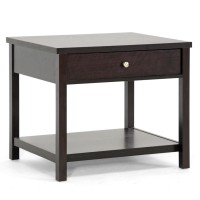 Baxton Studio Nashua Modern Accent Table And Nightstand, Brown