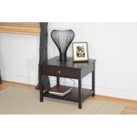 Baxton Studio Nashua Modern Accent Table And Nightstand, Brown