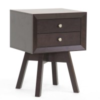 Baxton Studio Warwick Modern Accent Table And Nightstand, Brown