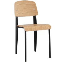 Modway Jean Prouve Style Standard Chair In Natural