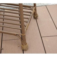 Jeco Wicker Patio End Table In Honey