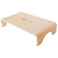 Earthlite Wooden Step Stool - 4 High, Large Surface, Strong & Stable Bed Step, Foot Stool, Massage Step-Up