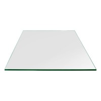 30 Inch Square Glass Table Top - Tempered - 14 Inch Thick- Flat Polished - Eased Corners