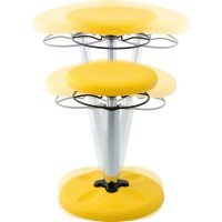 Kore Kids Adjustable Height Tall Wobble Chair - Flexible Seating Stool For Classroom, Elementary School, Add/Adhd - Assembled In The Usa, Yellow (16.5In-24In)