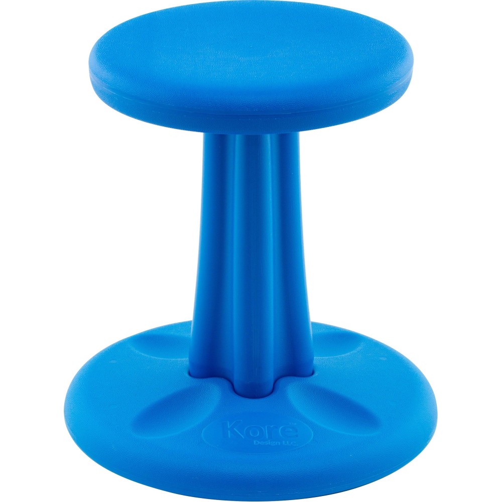 Kore Kids Wobble Chair - Flexible Seating Stool For Classroom & Elementary School, Add/Adhd - Made In The Usa - Age 6-7, Grade 1-2, Blue (14In)