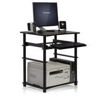 Furinno Home Computer Desk, Espresso/Black