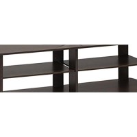 Furinno Nelly Entertainment Center Tv Stand, Short 43.3(W) X13.4(H) X13.1(D), Dark Brown