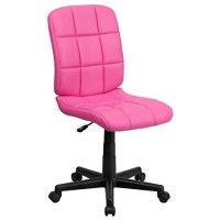 Flash Furniture Mid-Back Pink Quilted Vinyl Swivel Task Office Chair