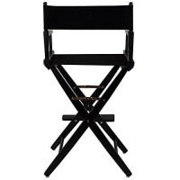 American Trails Extra-Wide Premium 30 Directors Chair Black Frame With Black Canvas, Bar Height